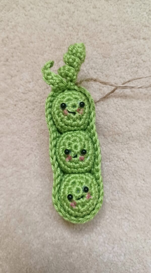 Cute Peas in a Pod Amigurumi Hanging Decoration